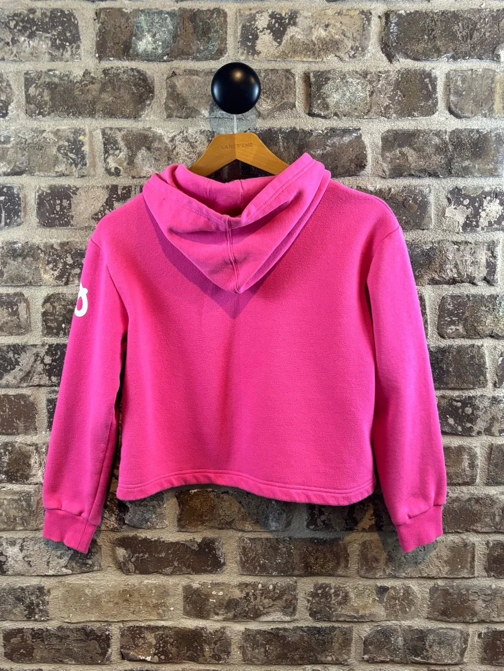 Converse Hot Pink All Star Cropped Hoodie Girls L 12/13